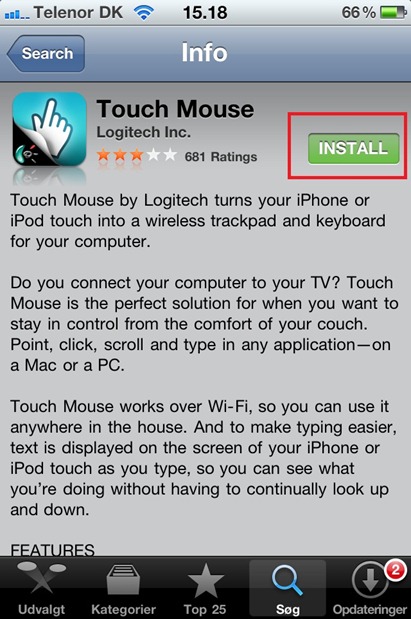 App Store TouchMouse