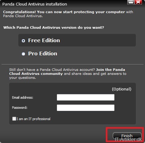Panda Cloud Antivirus free edition