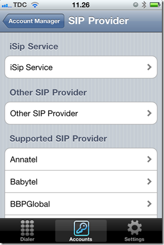 Other SIP provider