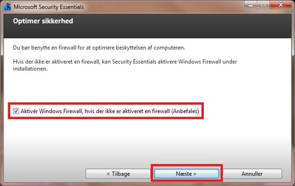 Microsoft Security Essential Firewall