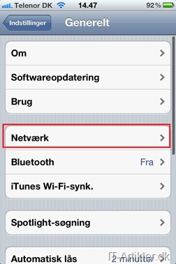 iPhone netværk